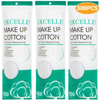 300PCS Cotton Rounds - Cotton Pads Face Pads Makeup Remover Round for Face, Eye, Makeup, Remover,Cleansing, Exfoliating