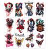 12-Sheet Halloween-Themed Temporary Tattoo Stickers  Scary Fake Tattoos for Halloween, Cosplay, and Festivals  Perfect for Kids and Adults view 1