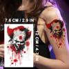 12-Sheet Halloween-Themed Temporary Tattoo Stickers  Scary Fake Tattoos for Halloween, Cosplay, and Festivals  Perfect for Kids and Adults view 4
