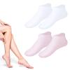 Silicone Socks for Women - 2 Pair Silicone Moisturizing Socks for Foot Care | Up to Size 10 - Silicone Foot Socks for Dry Cracked Feet view 1
