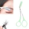 Eyebrow Trimmer Scissor, 2024 Upgraded Eyebrow Scissors with Comb, Stainless Steel Eye Brow Shaper Trimming Scissors, Precision Eyebrow Cutter, Eyebrow Scissors Tool for Men Women(Green-1,3PCS) view 1
