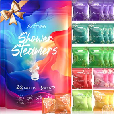 Aofmee Shower Steamers Aromatherapy 22 Pack - Shower Bombs Christmas Gifts for Women Stocking Stuffers, Shower Tablets with Essential Oils for Relaxation, Self Care Birthday Gifts for Women and Men