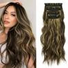 20 Inches Synthetic Hair wavy Hair hair extensions clip on toppers Long Curly for Women thinning hair add hair volume (8-26#) view 1