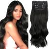 20 Inches Synthetic Hair wavy Hair hair extensions clip on toppers Long Curly for Women thinning hair add hair volume (8-26#) view 2