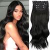 20 Inches Synthetic Hair wavy Hair hair extensions clip on toppers Long Curly for Women thinning hair add hair volume (8-26#) view 3