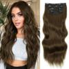 20 Inches Synthetic Hair wavy Hair hair extensions clip on toppers Long Curly for Women thinning hair add hair volume (8-26#) view 4