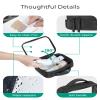 BAGSMART Clear TSA-Approved Toiletry Bag, Large Opening Quart Sized Makeup Bag with Handle, Double Zipper, Clear Cosmetic Organizer for Women view 4