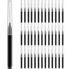 40pcs Micro Eyebrow Spoolie Brush Set, Black Brow Lamination & Eyelash Brushes, Lash Lift Tools for Eyebrows and Eyelash Extensions, Reusable and Travel-Friendly Design view 1