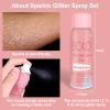 Boko Body Glitter Spray, 60ML Holographic Silver Glitter Spray for Body Hair Clothes, Quick-Drying and Long-Lasting Glitter Hairspray Body Shiny for Festival Music Concert Party Rave Accessories view 4