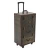 DONSU Rolling Lockable Makeup Train Case,Beauty Salon Cosmetic Luggage Travel Case w/Wheels,for Barber Hairdressing view 1