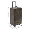 DONSU Rolling Lockable Makeup Train Case,Beauty Salon Cosmetic Luggage Travel Case w/Wheels,for Barber Hairdressing view 2