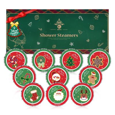 10 Pcs Shower Steamers Aromatherapy, Christmas Gifts Birthday Gifts White Elephant Shower Bombs with Essential Oils Relaxation Home SPA, Self Care Christmas Stocking Stuffers for Women Men