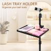 MoyRetty Lash Tray Holder (10.6 x 8), Adjustable Plastic Essential Organizer Stand for Lash Techs, Perfect for Salon or Homes Use-Black view 2