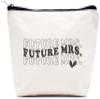 LIBIHUA Funny Engagement Gift for Bride Bride to Be Newly Engaged Bridal Shower Present for Her Bachelorette Party Present for Best Friend Bestie Women-Makeup Bag Cosmetic Bag Travel Pouch Future Mrs view 1