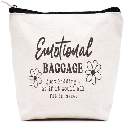 LIBIHUA Emotional Baggage Bag Funny Gift for Women Sister Gifts Best Friends Present Friendship Present for Her Makeup Cosmetic Bag Travel Pouch