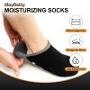 MoyRetty Moisturizing Silicone Socks for Men - Large Size, Ultimate Aloe-Infused Gel for Home Use - Say Goodbye to Dry Cracked Feet Black view 2