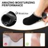 MoyRetty Moisturizing Silicone Socks for Men - Large Size, Ultimate Aloe-Infused Gel for Home Use - Say Goodbye to Dry Cracked Feet Black view 4