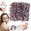 FETNHU Leefa Loofah, The Leeffa Soft Loofah and Washcloth, The Leefa Loofah, 2 in 1 Bath Loofah Sponge, Shower Loofah with Drawstring, Travel Loofah Shower Sponge for Body Cleansing (Brown) view 1
