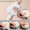 FETNHU Leefa Loofah, The Leeffa Soft Loofah and Washcloth, The Leefa Loofah, 2 in 1 Bath Loofah Sponge, Shower Loofah with Drawstring, Travel Loofah Shower Sponge for Body Cleansing (Brown) view 2