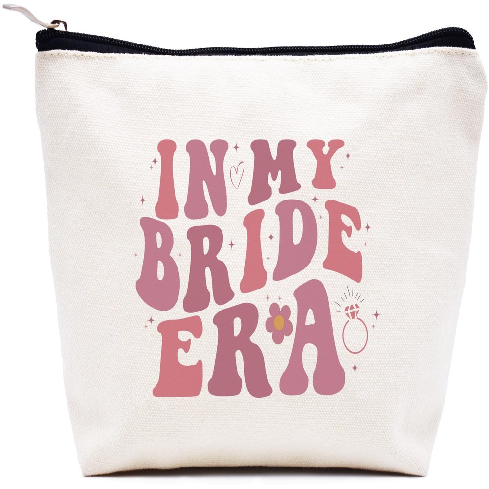 LIBIHUA Bridal Shower Gifts Wedding Gifts for Bride Bachelorette Party Engagement Present for Women Bridal Present for Fiancee Wifey Her Makeup Bag Cosmetic Bag Travel Pouch in My Bride Era