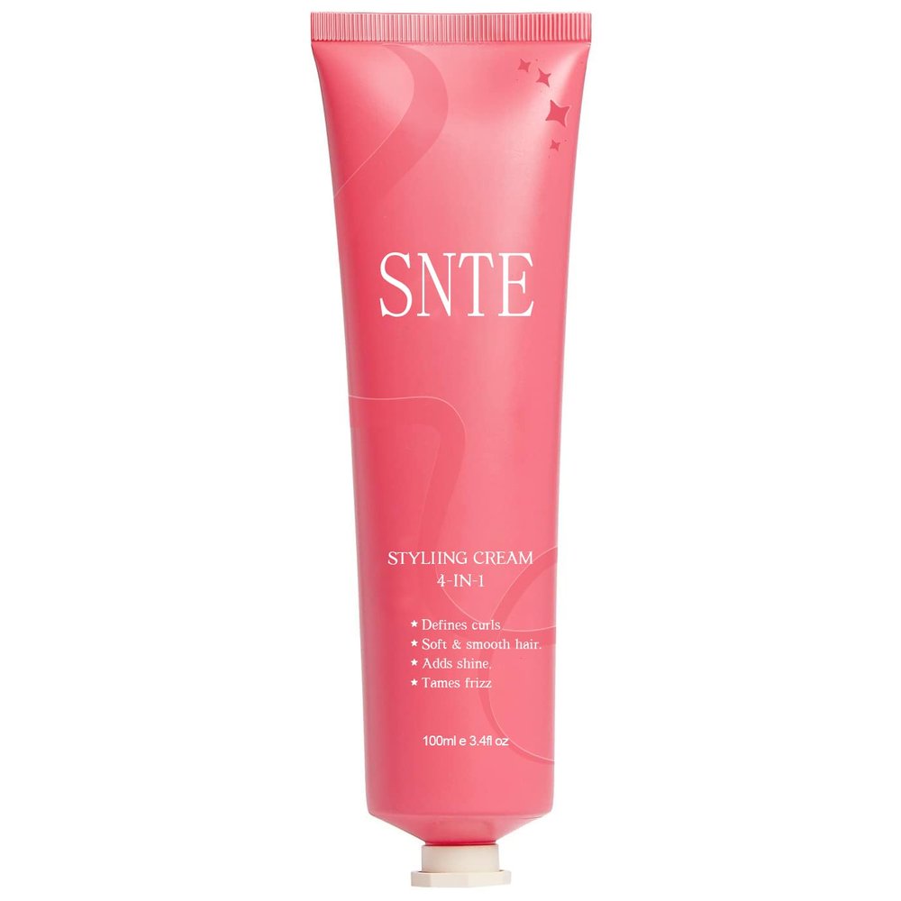 4-In-1 Styling Cream, Hair Styling Cream for Slick Back, Anti Frizz Hair Products for Smooth & Soft, Add Shine Curl Defining, Non-greasy for Curly, Frizzy, Dry, Travel Size