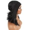 12inch Short Straight Fashion Synthetic for Woman Half Wigs with Headband for Hair Loss (Black) view 4