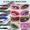 Burgundy Waterproof Tube Mascara, Volume and Length Volumizng Colored Mascara for Eyelashes, Long Lasting Smudge-proof Lengthening 5D Lash Mscara with Silk Fiber, No Flaking or Clumping view 3