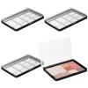 4 Pcs Adsorptive Makeup Palettes, Empty Eyeshadow Organizer with Clear Lid, 10 Grids Eyeshadow Tray with Removable Square Metal Pans for Lipstick Blush Powder (Not Included Eyeshadow Powder) view 1