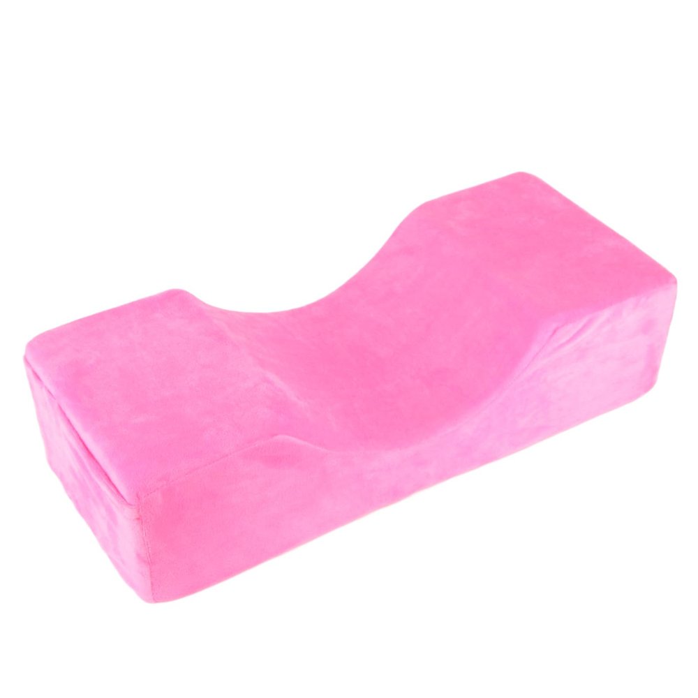Lash Pillow for Lash Extensions,U Shape High Elastic Sponge Eyelash Pillow,Ergonomic Curve Lash Eye Head Neck Bed Pillow,Flannel Cushion Lash Tech Supplies for Beauty Salon Home (Rose red)