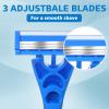 Leriton 50 Pcs Three Blade Disposable Razors for Men Bulk Men's 3 Blade Sensitive Skin Razor for Comfortable Shave view 2