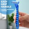 Leriton 50 Pcs Three Blade Disposable Razors for Men Bulk Men's 3 Blade Sensitive Skin Razor for Comfortable Shave view 4