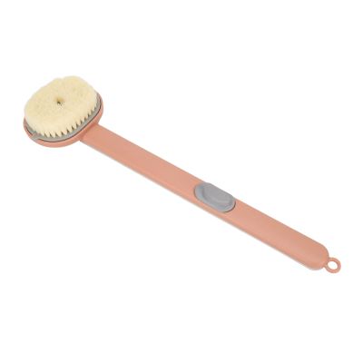 Bath Brush, Long Handle Removable Brush, Head Comfortable Brush for Bathrom (Pink)