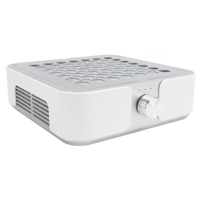 Nail Dust Collector, 60W High Power ABS Nail Dust Suction, 4500RPM Brushless Motor Accurate Filtration Nail Vacuum Cleaner with Heat Dissipation Holes for Home Nail Salon (US Plug)
