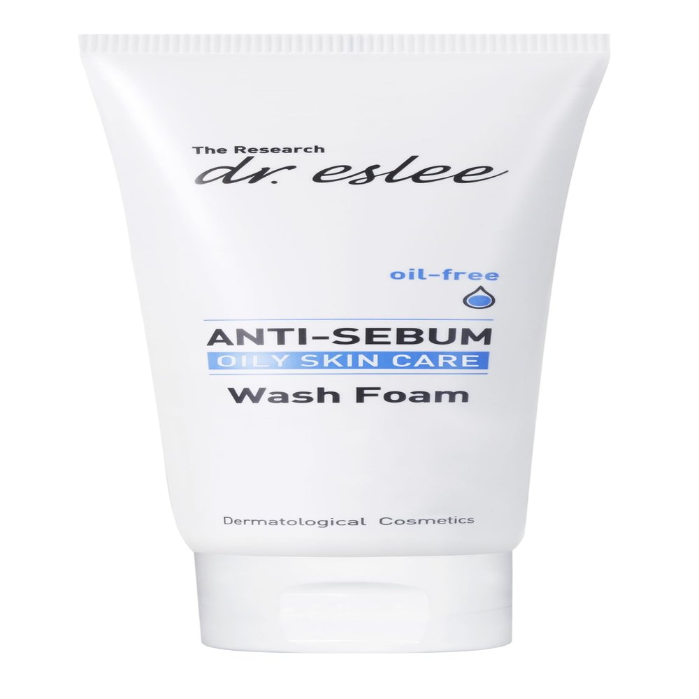 Dr Eslee Anti-Sebum Foaming Facial Cleanser for Oily Skin - 100ml - Non-Irritating Dermatological Face Wash Cleansing Foam - Controls Excess Sebum, Soothes Irritation, Sulfate-Free, Korean Skin Care