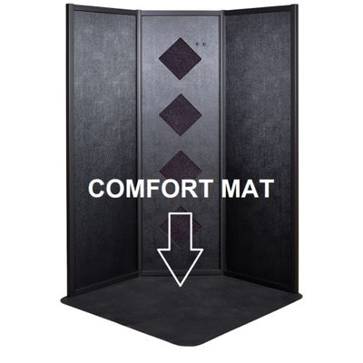 Spray Tan Extraction Booth Rubber Comfort Mat, 3mm thick x 4' x 4', Black