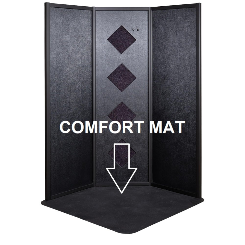 Spray Tan Extraction Booth Rubber Comfort Mat, 3mm thick x 4' x 4', Black