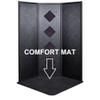 Spray Tan Extraction Booth Rubber Comfort Mat, 3mm thick x 4' x 4', Black view 1