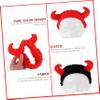 BELLIFFY 2pcs Horn Headband Skincare Headbands for Women Face Wash Animal Print Fashion for Shower view 3