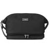 The Foldie Travel Toiletry Bag for Women & Men - Waterproof Travel Makeup Bag with Compartments - Wide-Open Cosmetics Pouch Bag - Easy to Clean Travel Bag for Toiletries & Makeup Brushes - Black view 1
