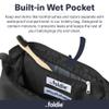 The Foldie Travel Toiletry Bag for Women & Men - Waterproof Travel Makeup Bag with Compartments - Wide-Open Cosmetics Pouch Bag - Easy to Clean Travel Bag for Toiletries & Makeup Brushes - Black view 4