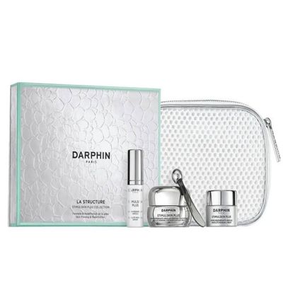 Darphin La Structure Stimulskin Plus 4 Piece Collection - Renewal Cream, Serum, Eye & Lip Cream, Cosmetic Bag GIFT SET
