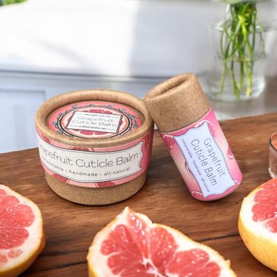 Grapefruit Cuticle Balm - Natural Nail Treatment in Compostable Packaging (.33oz Tube)