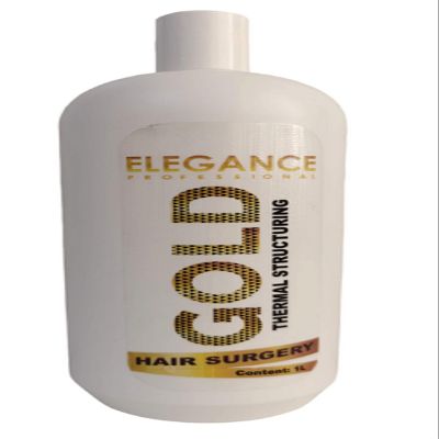 Elegance Professional Gold Hair Surgery ideal for rebuilding extremely dry, discolored, porous and chemically fragile hair. (1000ml o 33fl oz)