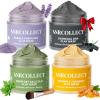 ANRCOLLECT Face Mask Set, 4Pcs Clay Mask, Face Masks Skin Care with Vitamin C, Charcoal, Mugwort and Purple Clay, Skincare Gift Set for Blackheads, Refining Pores & Controling Oil, Teen Girl Gifts view 1