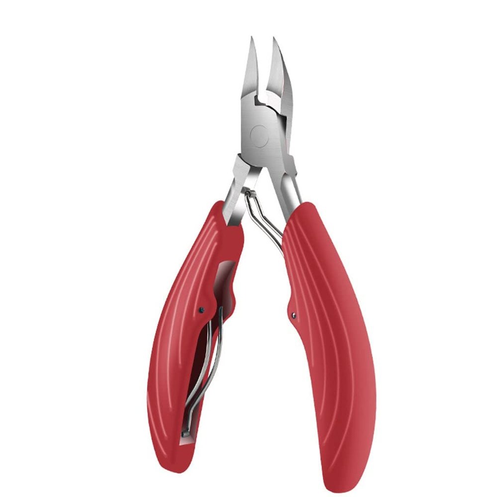 ZUIAI Toenail Nail Clippers Cutters Stainless Steel Pedicure Manicure Tools Professional Thick Ingrown Correction Tool(White-Dinosaur Doodle4)