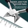 ZUIAI Toenail Nail Clippers Cutters Stainless Steel Pedicure Manicure Tools Professional Thick Ingrown Correction Tool(White-Dinosaur Doodle4) view 4