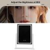 360 Degree Rotation Dimmable LED Makeup Mirror Vanity Mirror Touch Control for Bedroom and Dressing Table Decoration (Pearl White) view 3