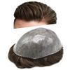 F M FACE MIRACLE NEW YORK Mens Toupee Human Hair 0.1mm PU Base Mens Hairpiece Undetectable Hair Replacement System Male Wig Units 5X7 120% Medium Light to Medium Density #3ASH view 1