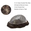 F M FACE MIRACLE NEW YORK Mens Toupee Human Hair 0.1mm PU Base Mens Hairpiece Undetectable Hair Replacement System Male Wig Units 5X7 120% Medium Light to Medium Density #3ASH view 3