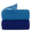 2 Pieces Authentic African Net Sponge, Long Nylon Exfoliating Net Sponge Back Body Washcloth for Deep Clean and Smooth Skin, African Net Sponge Stretch Length to 63 inches (Blue, Blue) view 1